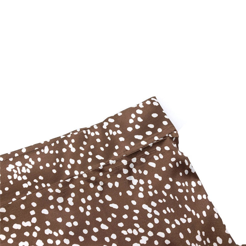 Bandage Wrap Split Summer High waist Party Casual Bandage Tie up Dot Print Asymmetric Skirt The Clothing Company Sydney