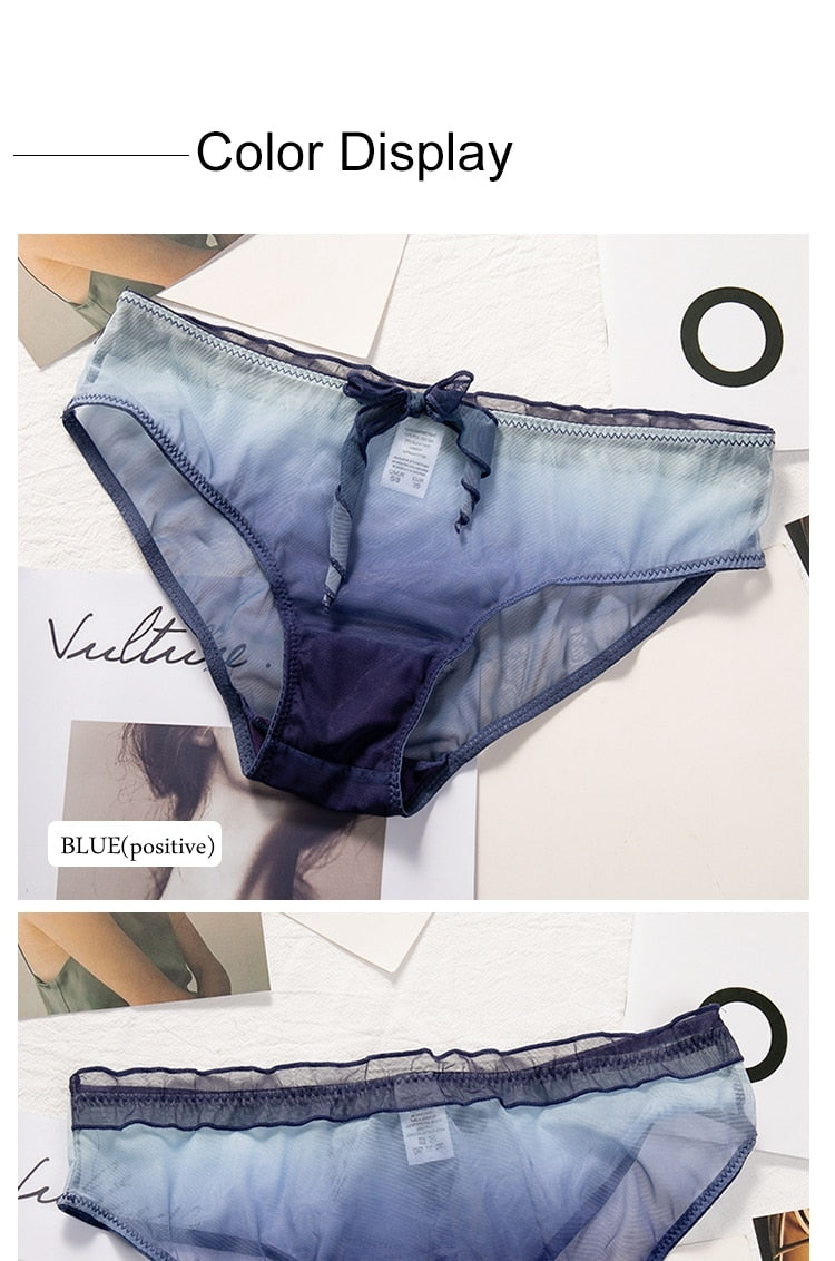 Bow Sweet Transparent Panties Soft Breathable Cute Underwear Ladies Cotton Briefs Gradient  Sexy Panties The Clothing Company Sydney