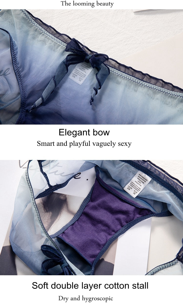 Bow Sweet Transparent Panties Soft Breathable Cute Underwear Ladies Cotton Briefs Gradient  Sexy Panties The Clothing Company Sydney