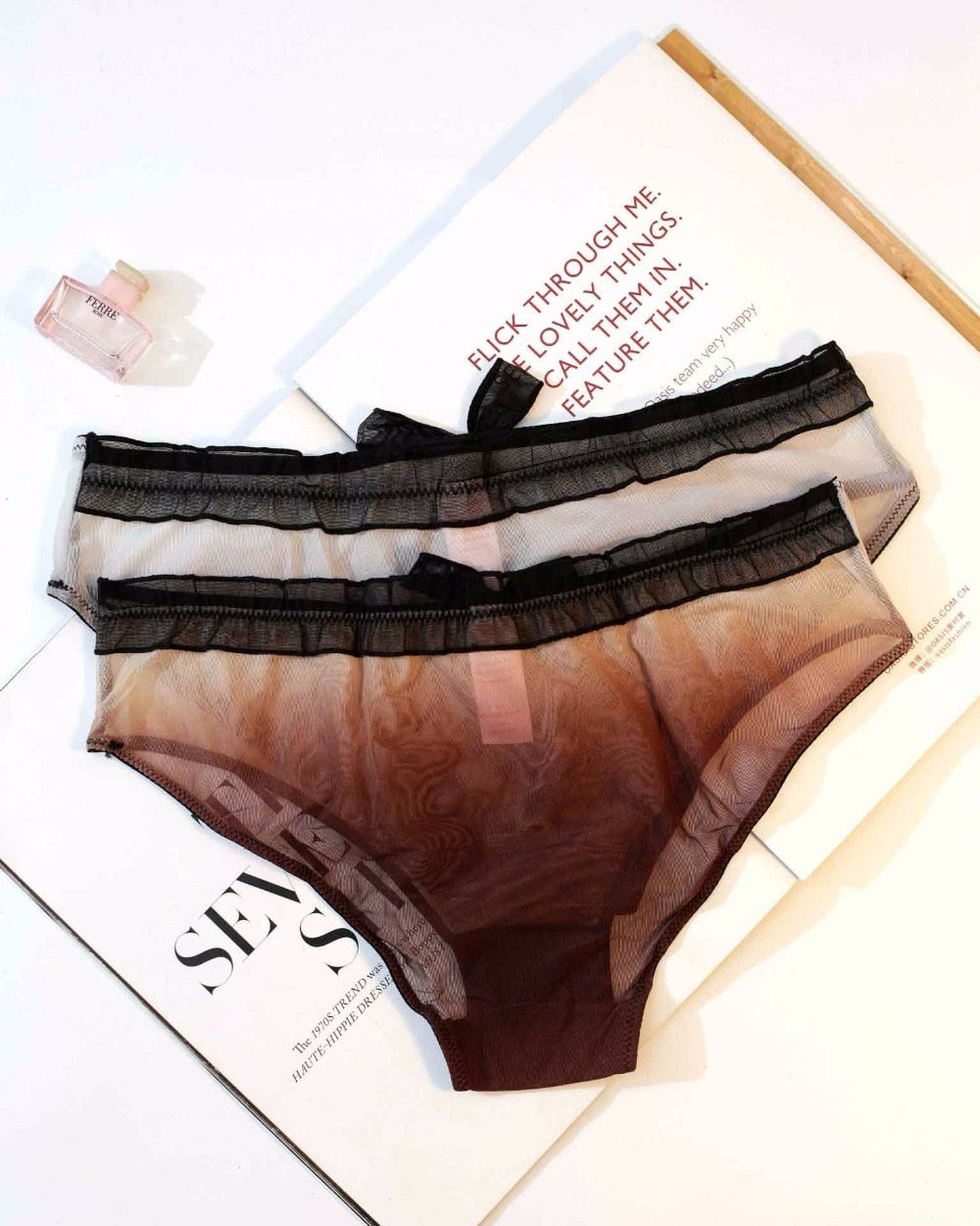 Bow Sweet Transparent Panties Soft Breathable Cute Underwear Ladies Cotton Briefs Gradient  Sexy Panties The Clothing Company Sydney