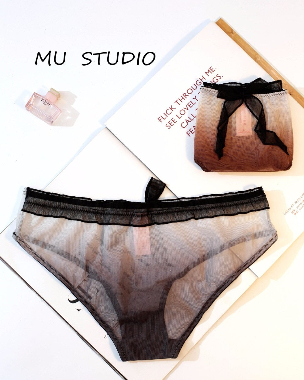 Bow Sweet Transparent Panties Soft Breathable Cute Underwear Ladies Cotton Briefs Gradient  Sexy Panties The Clothing Company Sydney