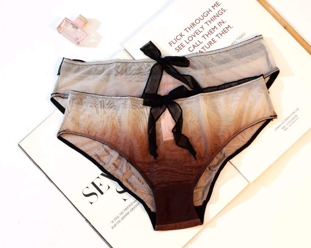 Bow Sweet Transparent Panties Soft Breathable Cute Underwear Ladies Cotton Briefs Gradient  Sexy Panties The Clothing Company Sydney
