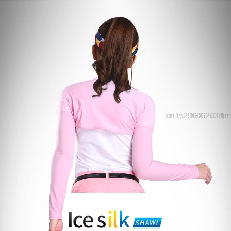 Arm Sleeves Golf Cooling Shawl Summer Sun Protection Women's Long-Sleeved Ice Silk Bottoming Shirt Anti-UV Arm Sleeve The Clothing Company Sydney