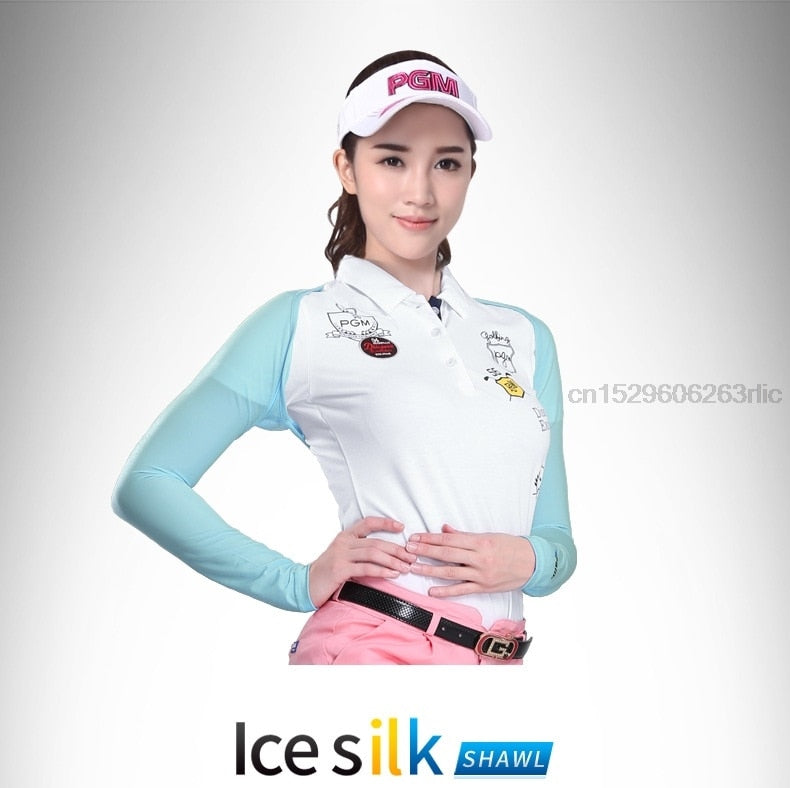 Arm Sleeves Golf Cooling Shawl Summer Sun Protection Women's Long-Sleeved Ice Silk Bottoming Shirt Anti-UV Arm Sleeve The Clothing Company Sydney