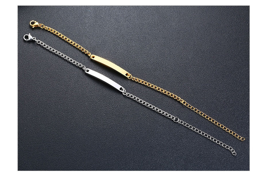 Personalized Custom Baby Name Bracelet Gold Tone Solid Stainless Steel Adjustable Bracelet The Clothing Company Sydney