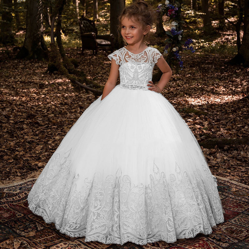 Bridesmaid Girls Teenager Kids Children Long Lace Princess Party Wedding Dress The Clothing Company Sydney