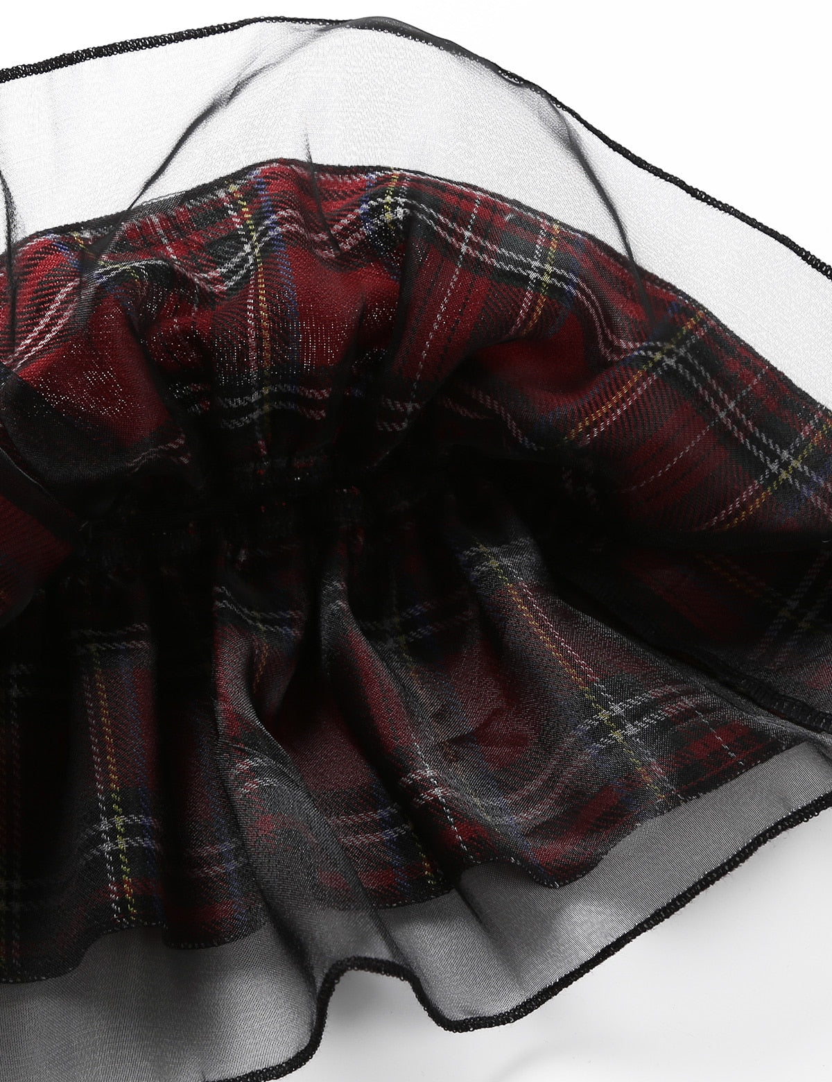 2 Piece Schoolgirl Cosplay Costume Plaid Tie-on Bra Top with Mini Ruffled Skirt and G-string Briefs Clubwear The Clothing Company Sydney