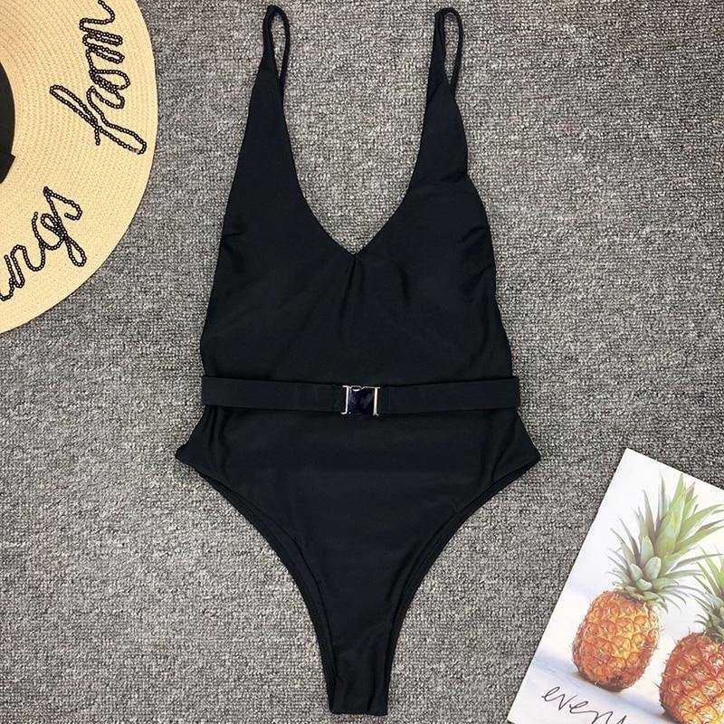 Sexy Solid One Piece Swimsuit Women Bathing Suit Bikini Monokini Swimwear The Clothing Company Sydney