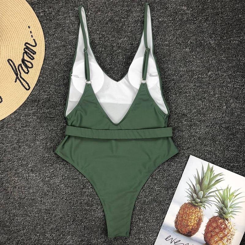 Sexy Solid One Piece Swimsuit Women Bathing Suit Bikini Monokini Swimwear The Clothing Company Sydney