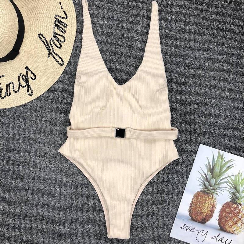 Sexy Solid One Piece Swimsuit Women Bathing Suit Bikini Monokini Swimwear The Clothing Company Sydney