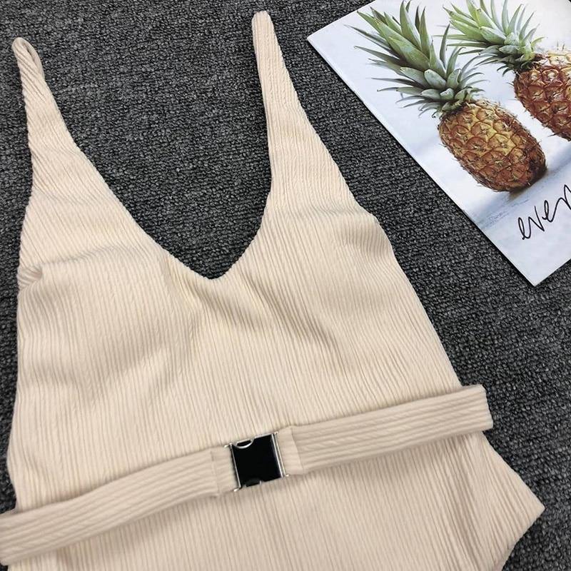 Sexy Solid One Piece Swimsuit Women Bathing Suit Bikini Monokini Swimwear The Clothing Company Sydney