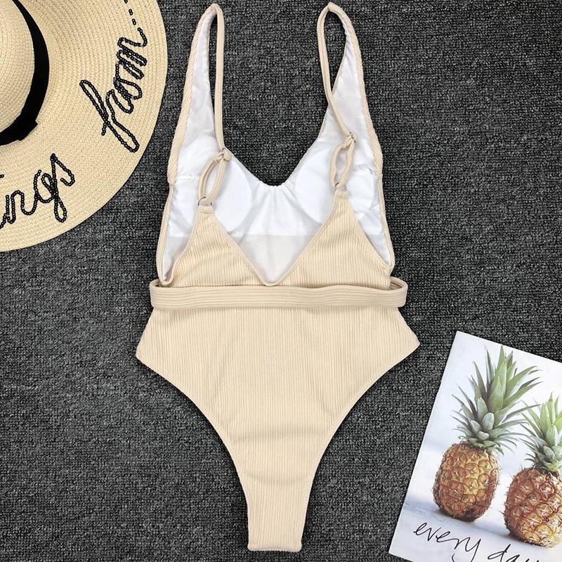 Sexy Solid One Piece Swimsuit Women Bathing Suit Bikini Monokini Swimwear The Clothing Company Sydney