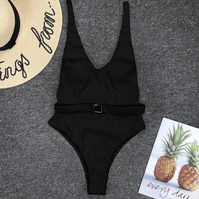 Sexy Solid One Piece Swimsuit Women Bathing Suit Bikini Monokini Swimwear The Clothing Company Sydney