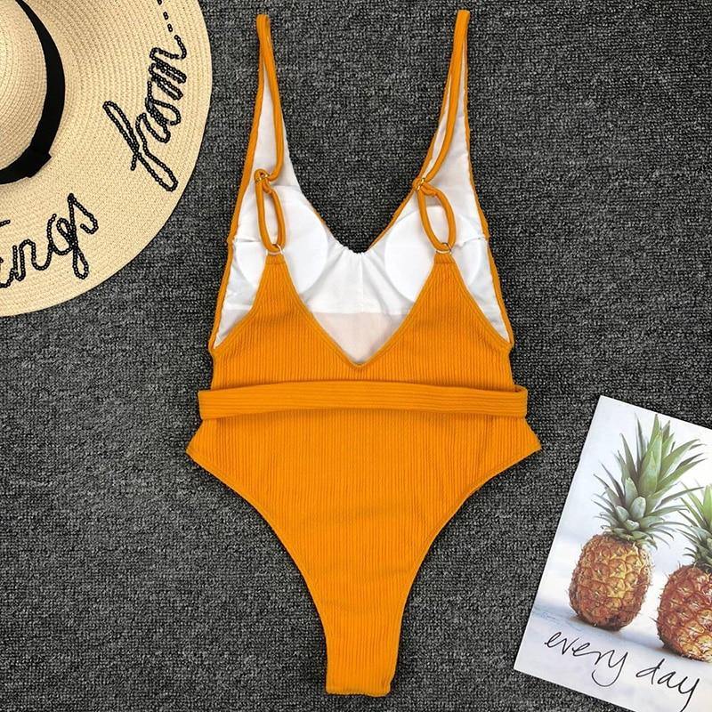 Sexy Solid One Piece Swimsuit Women Bathing Suit Bikini Monokini Swimwear The Clothing Company Sydney