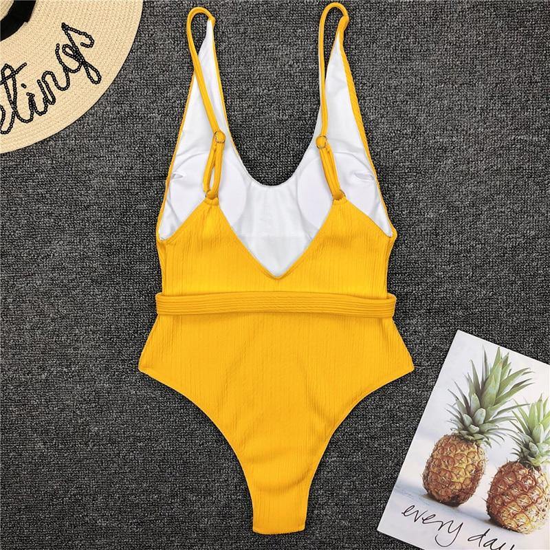 Sexy Solid One Piece Swimsuit Women Bathing Suit Bikini Monokini Swimwear The Clothing Company Sydney