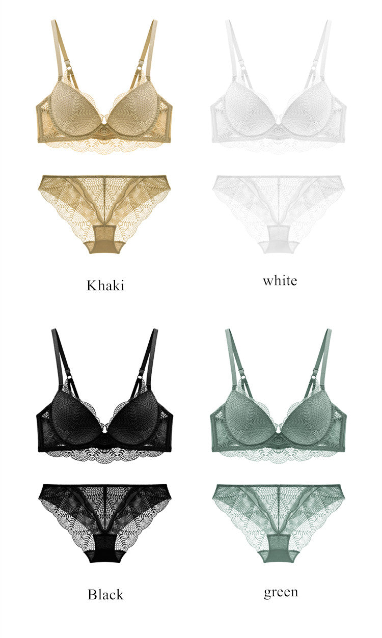 2 Piece Ladies underwear Set Lace Sexy Comfortable Brassiere Adjustable Straps Gathered Lingerie Push-up Bra And Panty Set The Clothing Company Sydney