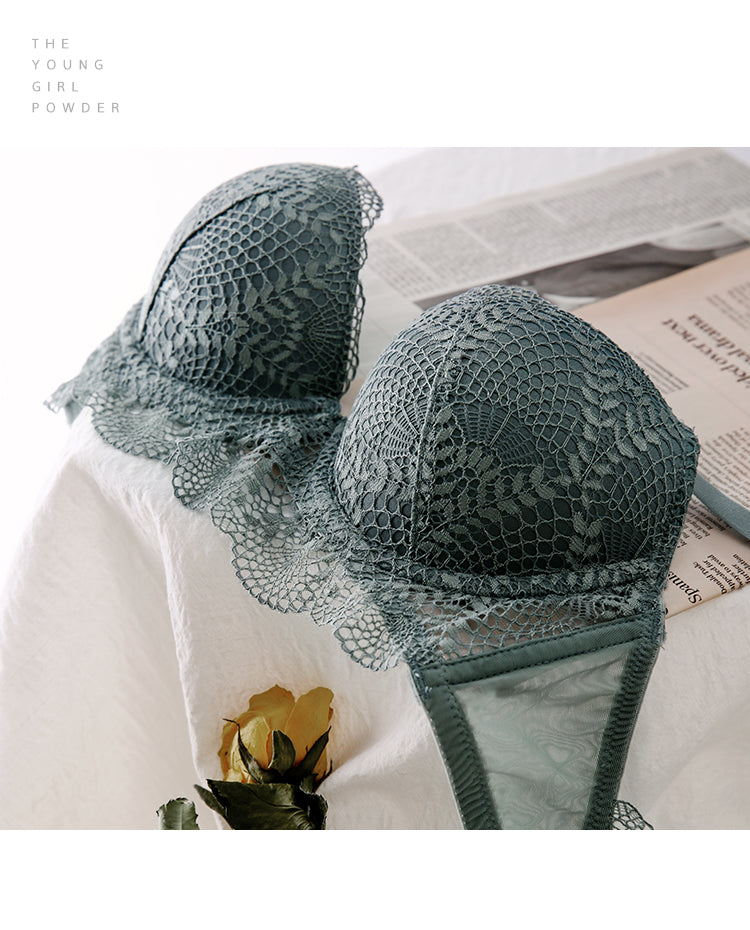 2 Piece Ladies underwear Set Lace Sexy Comfortable Brassiere Adjustable Straps Gathered Lingerie Push-up Bra And Panty Set The Clothing Company Sydney