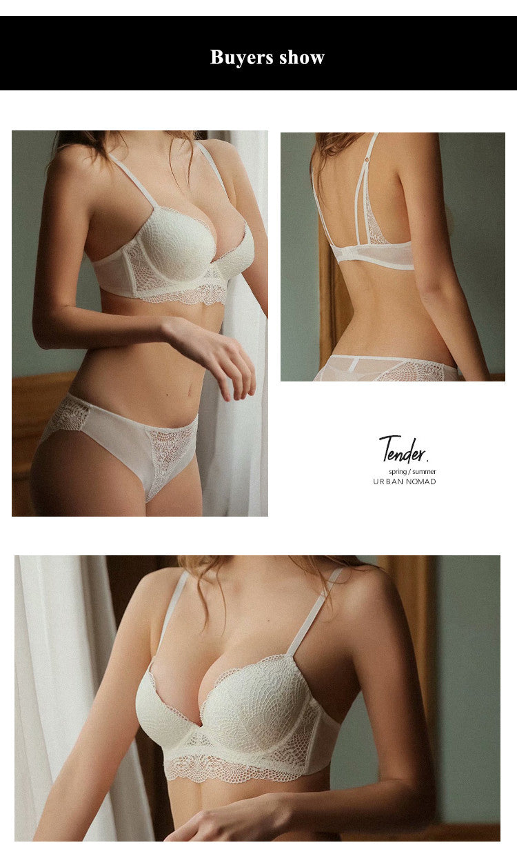 2 Piece Ladies underwear Set Lace Sexy Comfortable Brassiere Adjustable Straps Gathered Lingerie Push-up Bra And Panty Set The Clothing Company Sydney