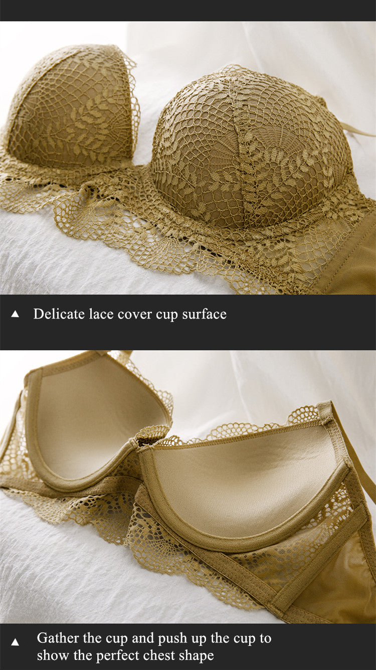 2 Piece Ladies underwear Set Lace Sexy Comfortable Brassiere Adjustable Straps Gathered Lingerie Push-up Bra And Panty Set The Clothing Company Sydney