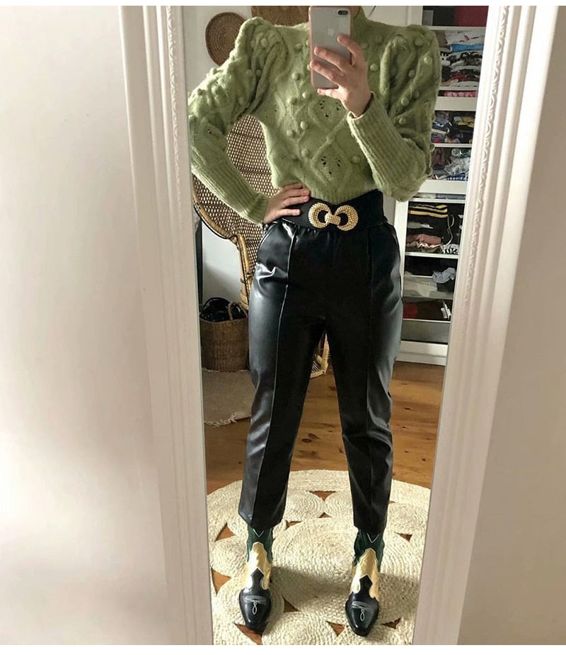 Turtleneck Women's Pom Poms Sweater Autumn Winter Oversized Long Sleeve Knitted Jumpers Fashion Ladies Pullover The Clothing Company Sydney