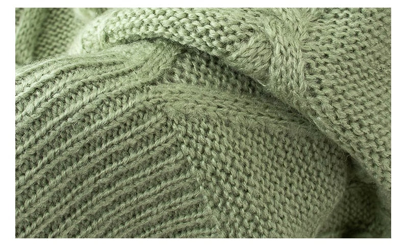 Turtleneck Women's Pom Poms Sweater Autumn Winter Oversized Long Sleeve Knitted Jumpers Fashion Ladies Pullover The Clothing Company Sydney