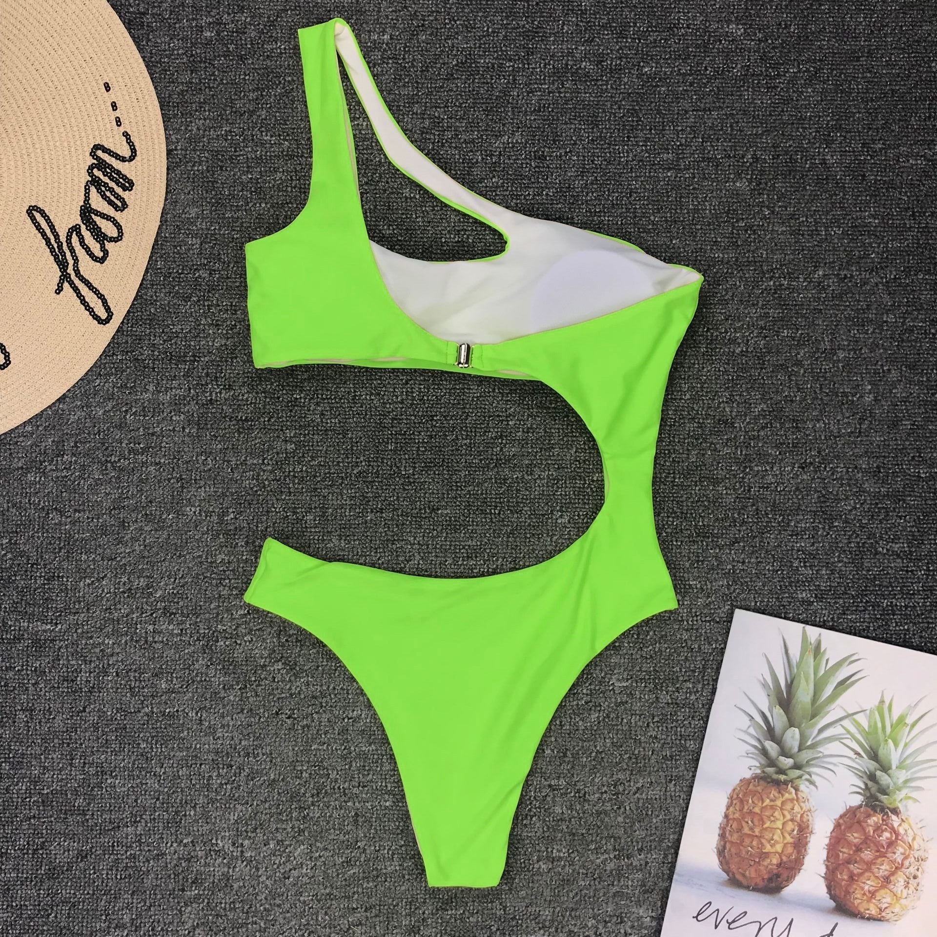 Solid One Piece Beachwear Leopard Print Bikini Set Single Shoulder Swimwear Midriff Swimsuit The Clothing Company Sydney