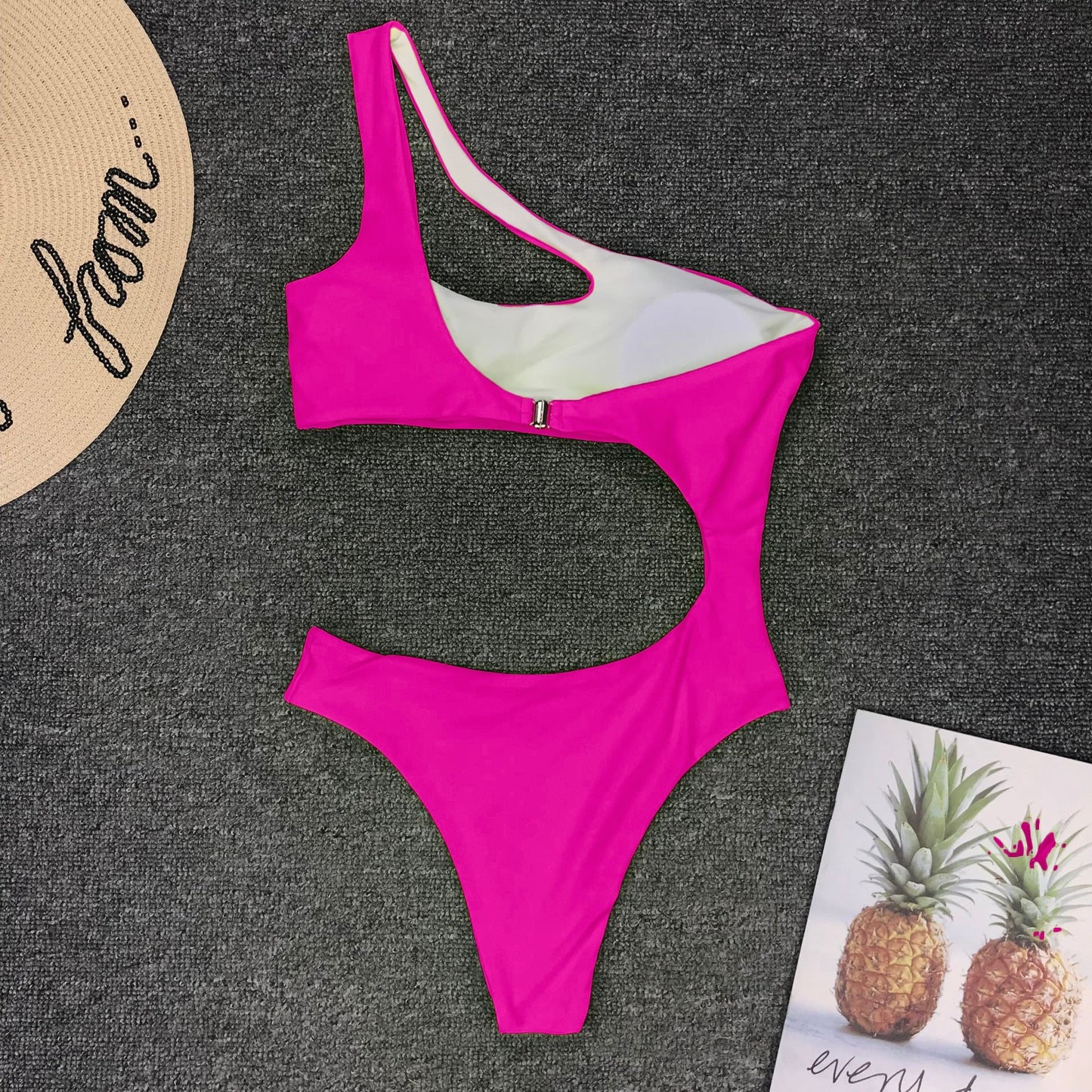 Solid One Piece Beachwear Leopard Print Bikini Set Single Shoulder Swimwear Midriff Swimsuit The Clothing Company Sydney