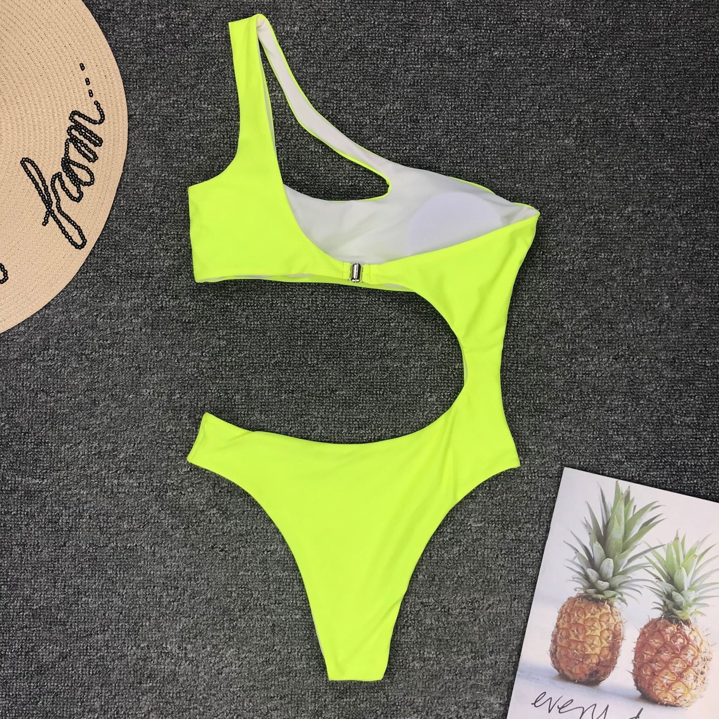 Solid One Piece Beachwear Leopard Print Bikini Set Single Shoulder Swimwear Midriff Swimsuit The Clothing Company Sydney