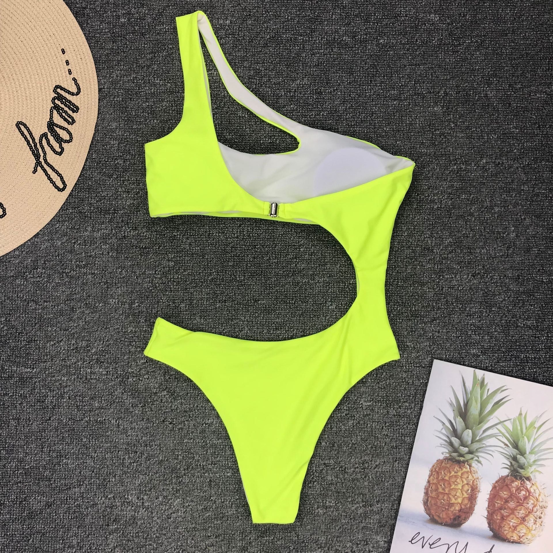 Solid One Piece Beachwear Leopard Print Bikini Set Single Shoulder Swimwear Midriff Swimsuit The Clothing Company Sydney