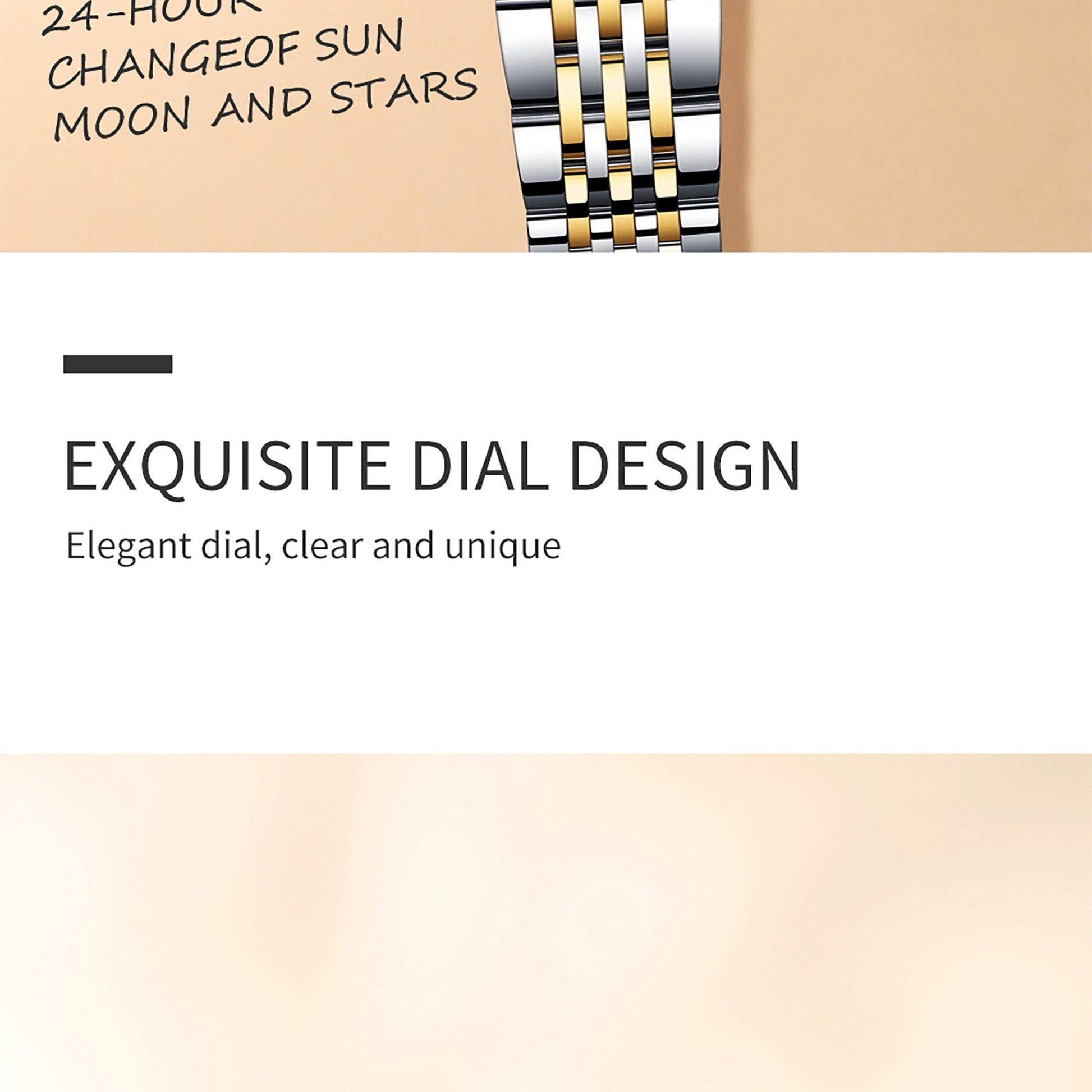 CADISEN New Women Gift Fashion Brand Quartz Wristwatch Ladies Luxury Rose Gold Watch Female Moon Phase Watch Relogio Feminino The Clothing Company Sydney