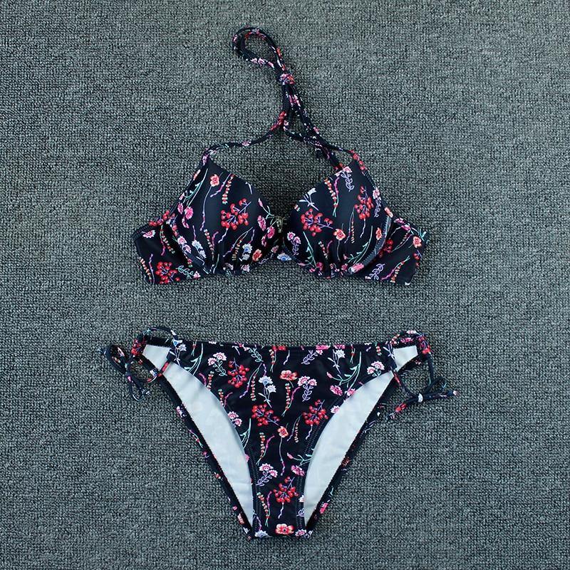 2 Piece Plus Size Floral Print Swimsuit Swimwear Low Waist Push Up Bikini Set Beachwear Brazilian Bikini Set The Clothing Company Sydney