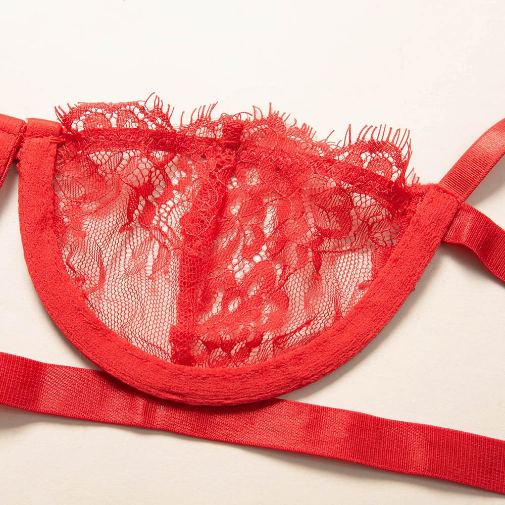 2 Piece Low Cup Transparent Bra Thong G String The Clothing Company Sydney