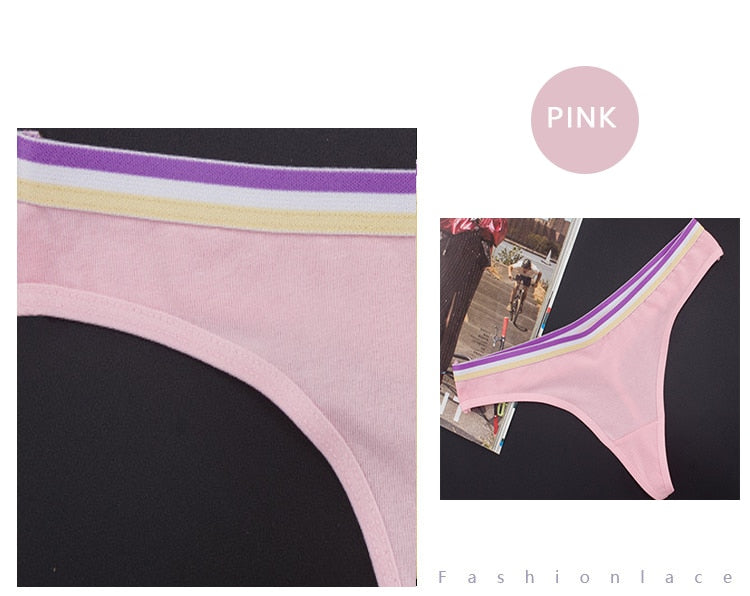 Cotton Mix G-String Thong Panties String Underwear Briefs Sexy Lingerie Pants Intimate Ladies Letter Low-Rise  Undies The Clothing Company Sydney