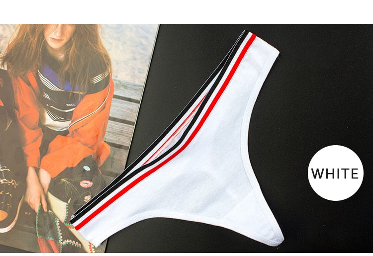 Cotton Mix G-String Thong Panties String Underwear Briefs Sexy Lingerie Pants Intimate Ladies Letter Low-Rise  Undies The Clothing Company Sydney