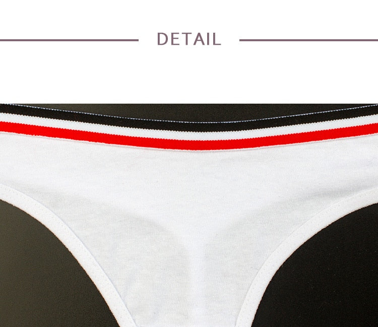 Cotton Mix G-String Thong Panties String Underwear Briefs Sexy Lingerie Pants Intimate Ladies Letter Low-Rise  Undies The Clothing Company Sydney