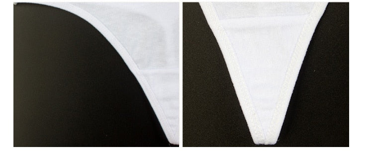 Cotton Mix G-String Thong Panties String Underwear Briefs Sexy Lingerie Pants Intimate Ladies Letter Low-Rise  Undies The Clothing Company Sydney