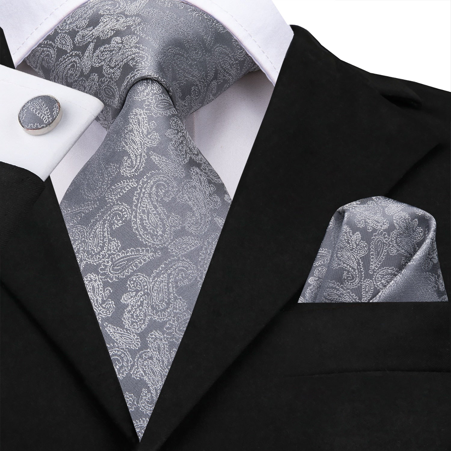 3 Piece 8.5cm Silk Men Floral Red Blue Neckties Classic Party Wedding Pocket Square Cufflinks Luxury Tie Set The Clothing Company Sydney