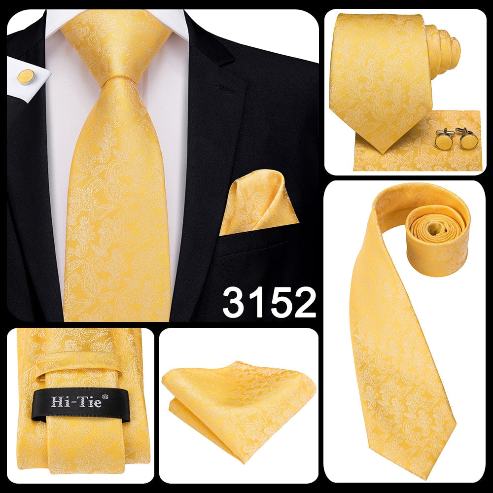 3 Piece 8.5cm Silk Men Floral Red Blue Neckties Classic Party Wedding Pocket Square Cufflinks Luxury Tie Set The Clothing Company Sydney