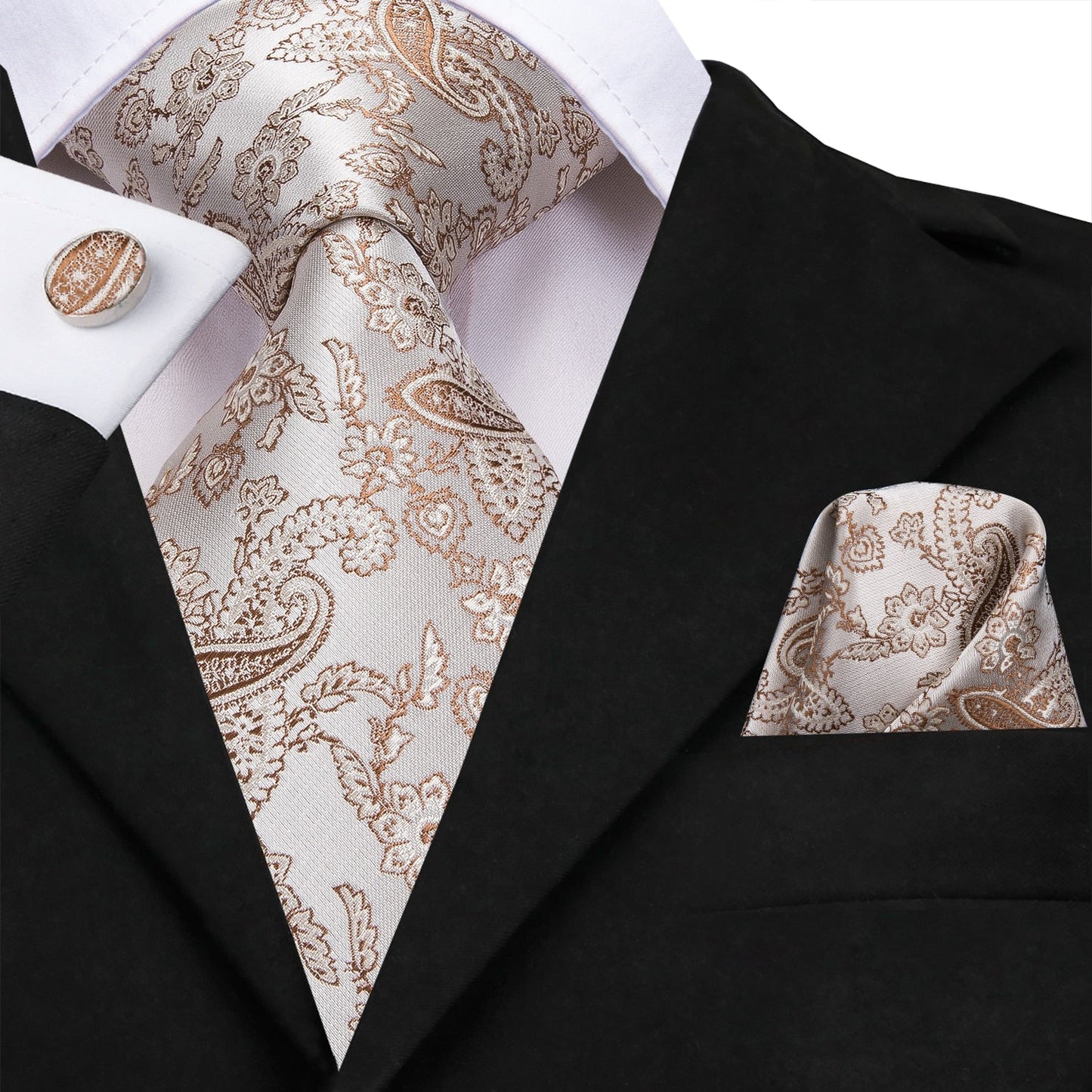 3 Piece 8.5cm Silk Men Floral Red Blue Neckties Classic Party Wedding Pocket Square Cufflinks Luxury Tie Set The Clothing Company Sydney