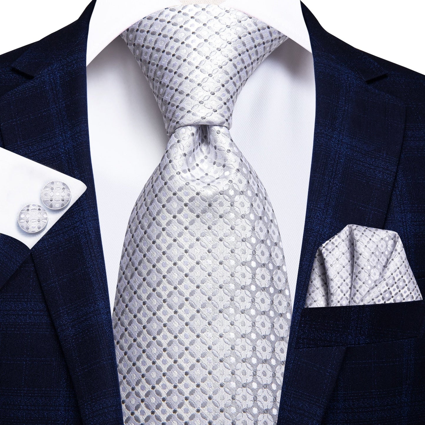 3 Piece 8.5cm Business Black Solid Paisley 100% Silk Men's Tie Neck Strip Tie Formal Luxury Wedding Neckties Set The Clothing Company Sydney