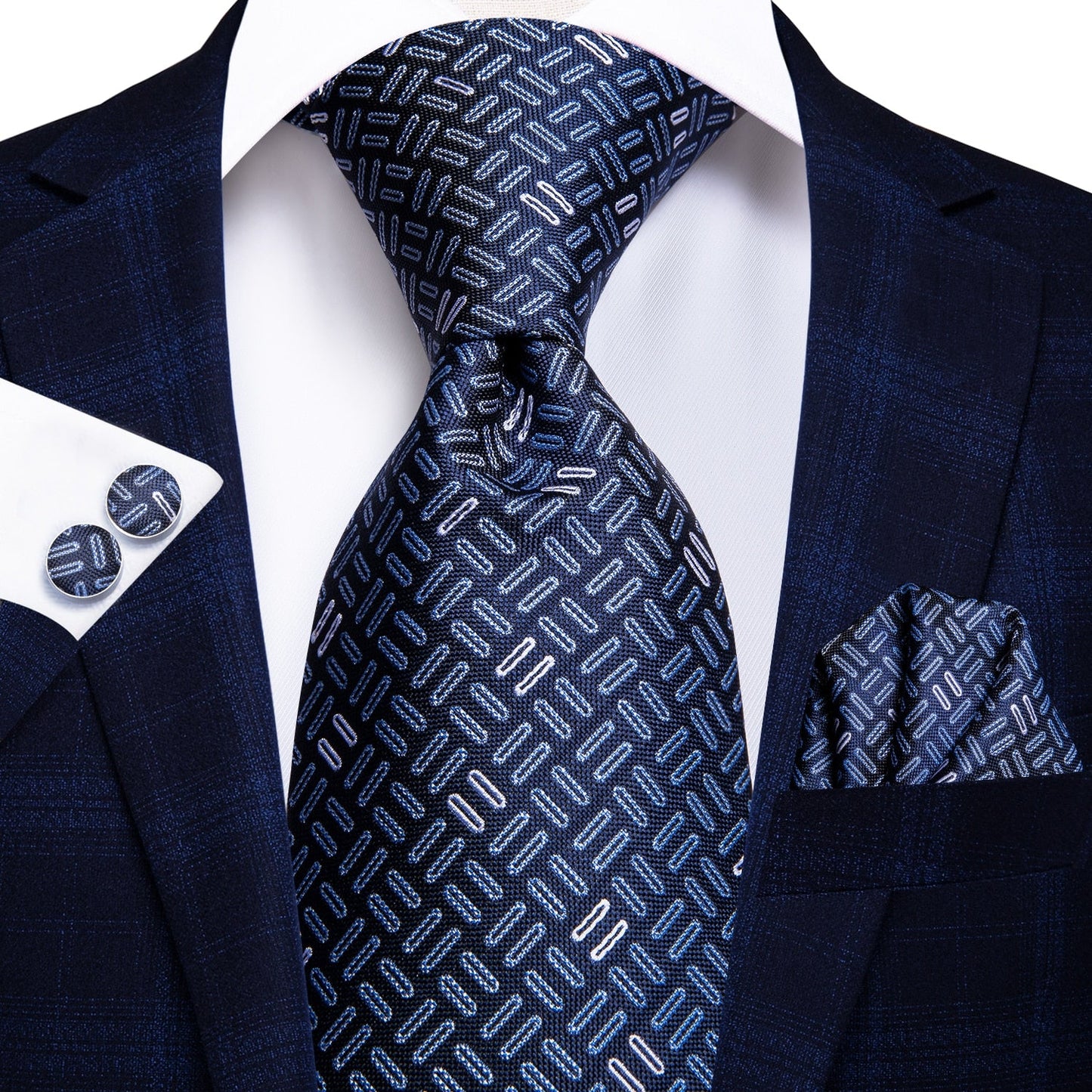 3 Piece 8.5cm Business Black Solid Paisley 100% Silk Men's Tie Neck Strip Tie Formal Luxury Wedding Neckties Set The Clothing Company Sydney