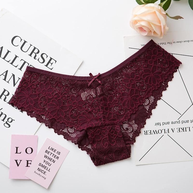 2 Pack Lace Panties Lingerie Tempting Pretty Briefs High Quality Cotton Low Waist Cute Underwear The Clothing Company Sydney