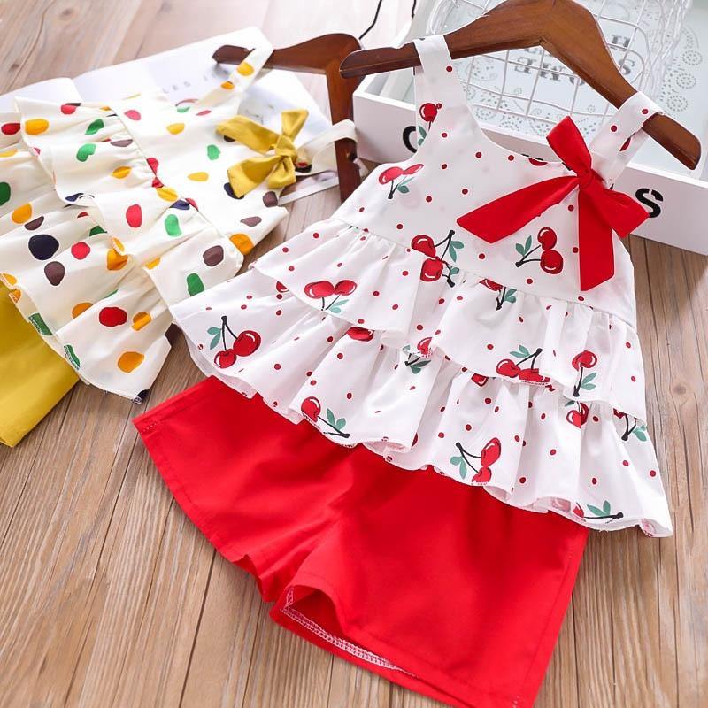 Baby Girl Clothes Summer Children's Girls' Clothing Kids Bay Clothes Toddler Chiffon bowknot coat+Pants Set The Clothing Company Sydney