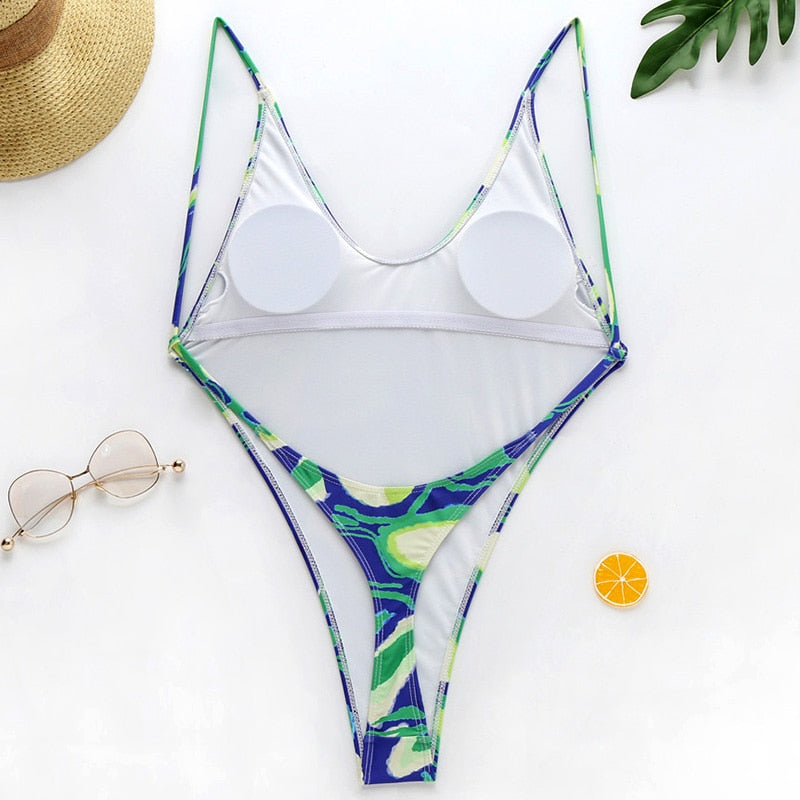 High Leg cut One Piece Swimsuit Thong Swimwear Trikini Backless Monokini Brazilian Bathing Suit The Clothing Company Sydney