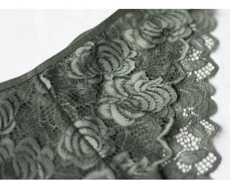 2 Piece Push Up Bra Deep V Brassiere Thick Cotton Women Underwear Lace Embroidered Lingerie Set The Clothing Company Sydney