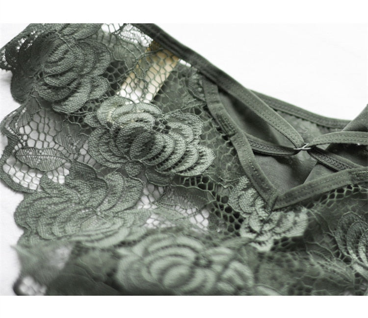 2 Piece Push Up Bra Deep V Brassiere Thick Cotton Women Underwear Lace Embroidered Lingerie Set The Clothing Company Sydney