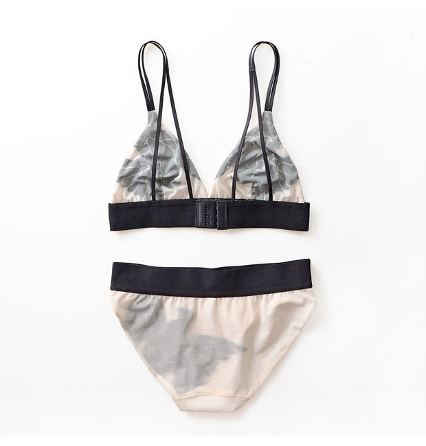 2 Piece Ultra-thin Wireless Lingerie set Fashion Sexy bra set push up bra brief Panties lingerie set The Clothing Company Sydney