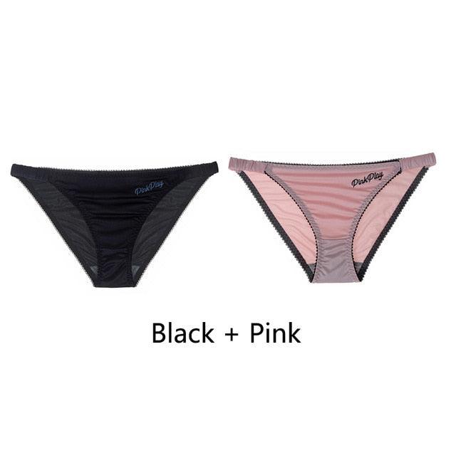 2 Pack Letter Print Sexy Women's Panties Underwear Seamless Briefs Comfort Underpants Low Rise Fashion Panty Ladies Lingerie The Clothing Company Sydney