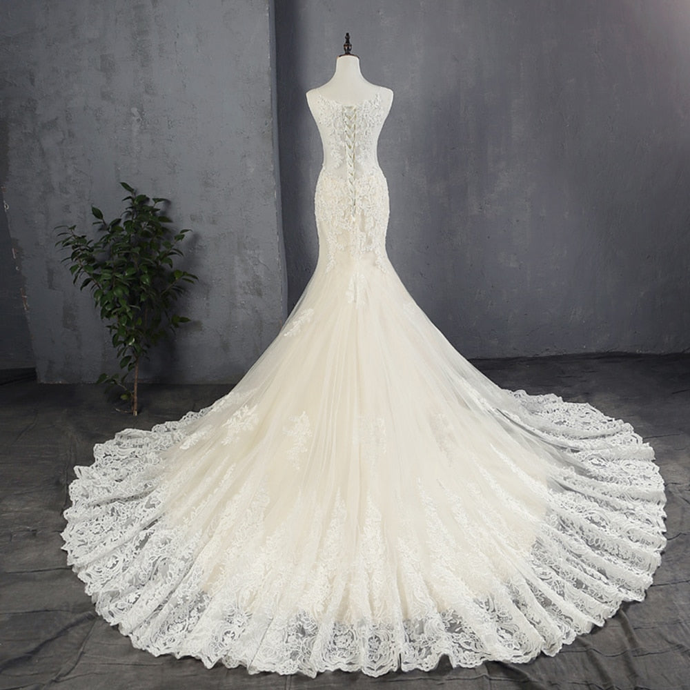 Appliques Tulle Mermaid Luxury Wedding Dress The Clothing Company Sydney