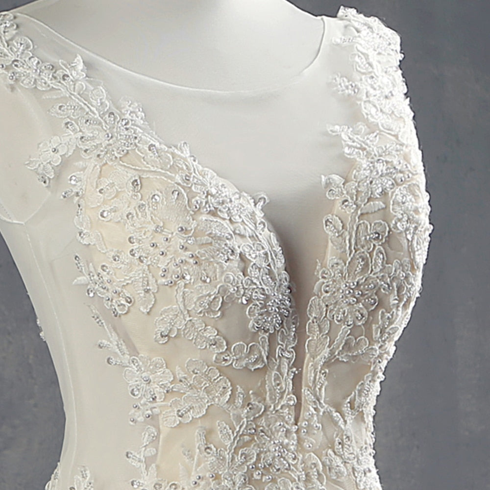 Appliques Tulle Mermaid Luxury Wedding Dress The Clothing Company Sydney